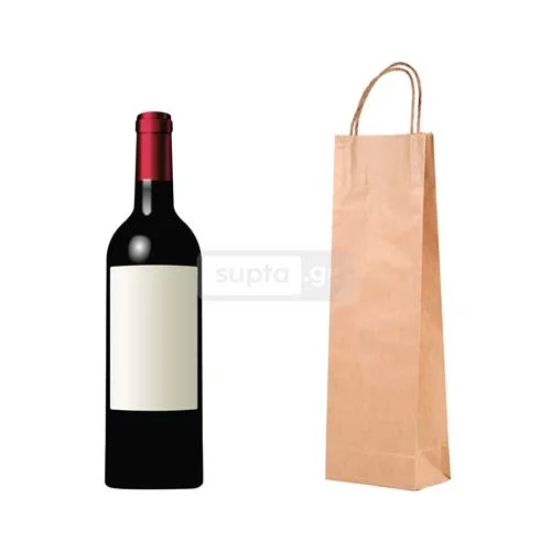 Wine bottle holder cardboard bag 38/12cm